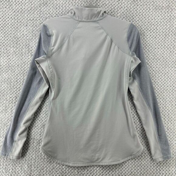 The North Face Layering Sweater Top S Gray 1/4 Zip Pullover Thumbholes Flashdry - Picture 7 of 16